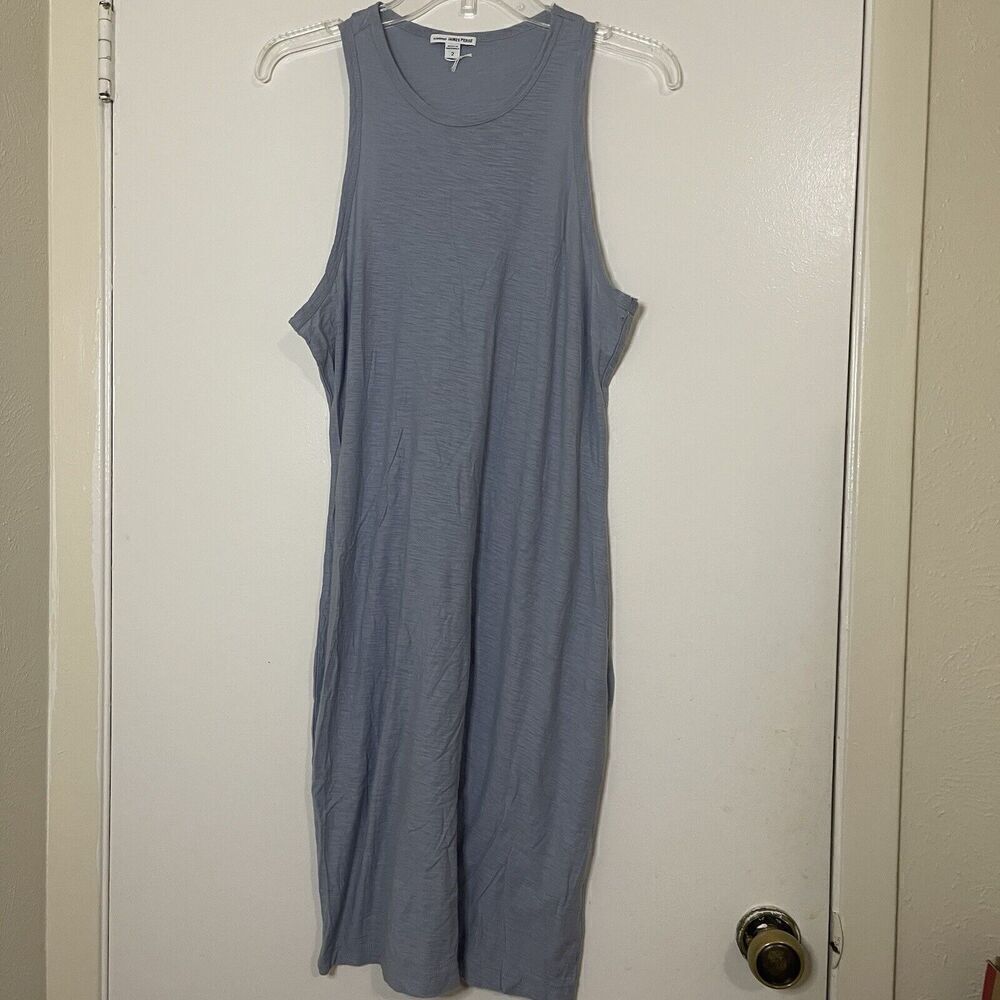 James Perse Light blue cotton tank midi swing dress size 2 medium